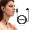3.5mm Single Side Earbud Headsets Retractable Wired Headset No Microphone Mono Earplugs Wired Headset USB C Single Headphones