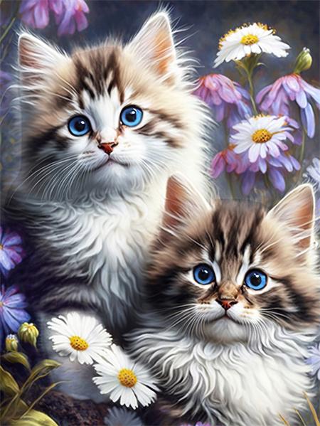 Алмазная живопись животные 5D Diy вышивка мозаика кошка бабочка полный квадрат круглый подарок ручной работы домашний декор