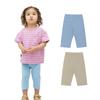 Ultra Light Cropped Summer Set A [Konny] Leggings, 8/10 Length, Spats, Leggings, Leggings, (Melange Blue, Olive) 3-4Y