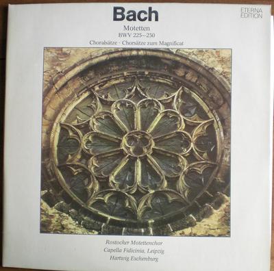 Виниловая пластинка БАХ, ROSTOCKER MOTETTENCHOR, CAPEL - Мотеты BWV 225-230 / Хоральная часть 827837838 ETERNA 1987 Немецкий Дем Классический Б/у