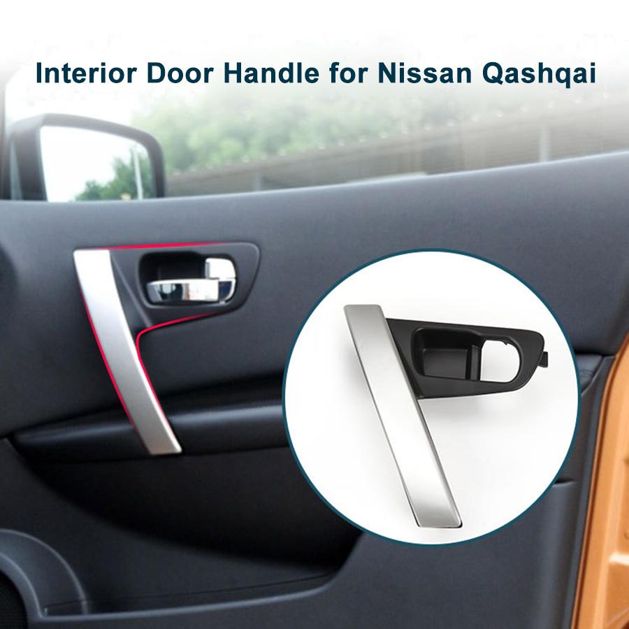 Car Door Handles Cover Silver Handle Shell Replacement Interior Parts 80945-JE50A 80944-JE50A for Nissan Qashqai J10