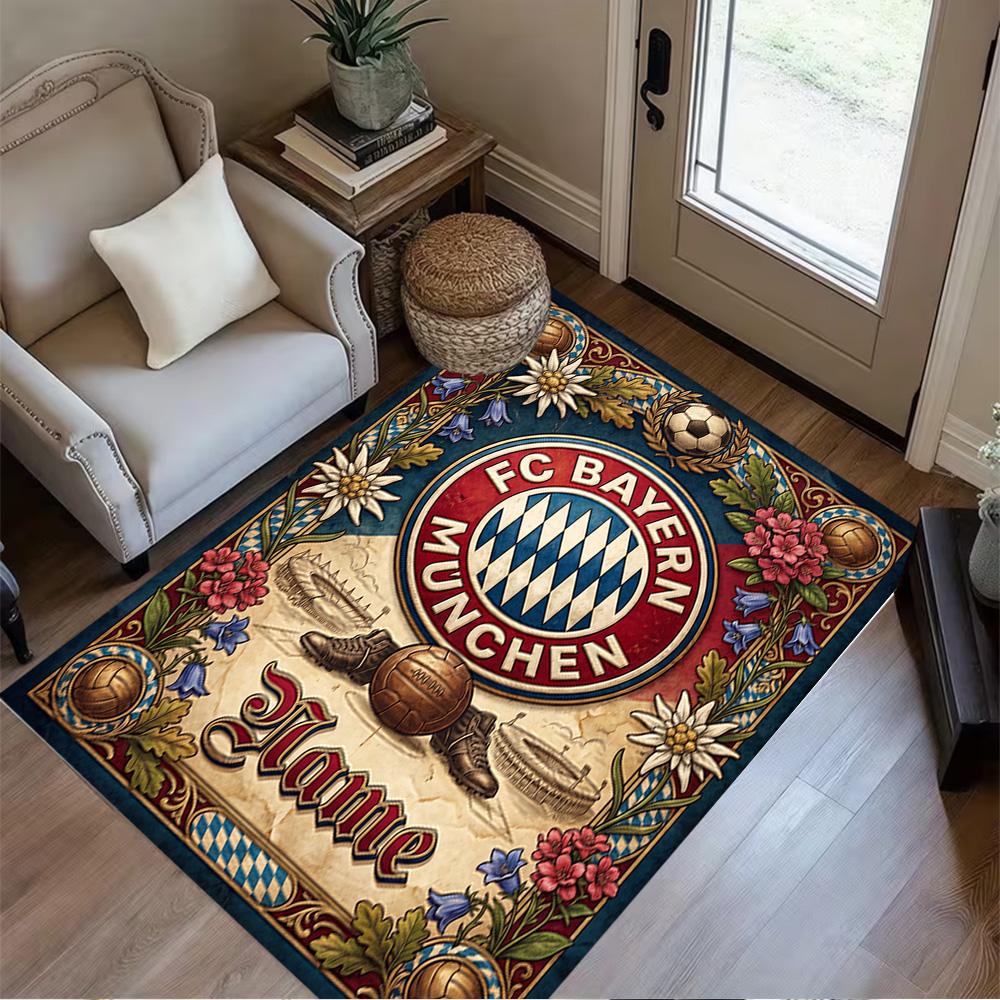 Bayern Munich Celebration Floor Mat Design for Decorate room Hallway Game Room Foyer Anti-slip Rug Office home decor Best for Christmas