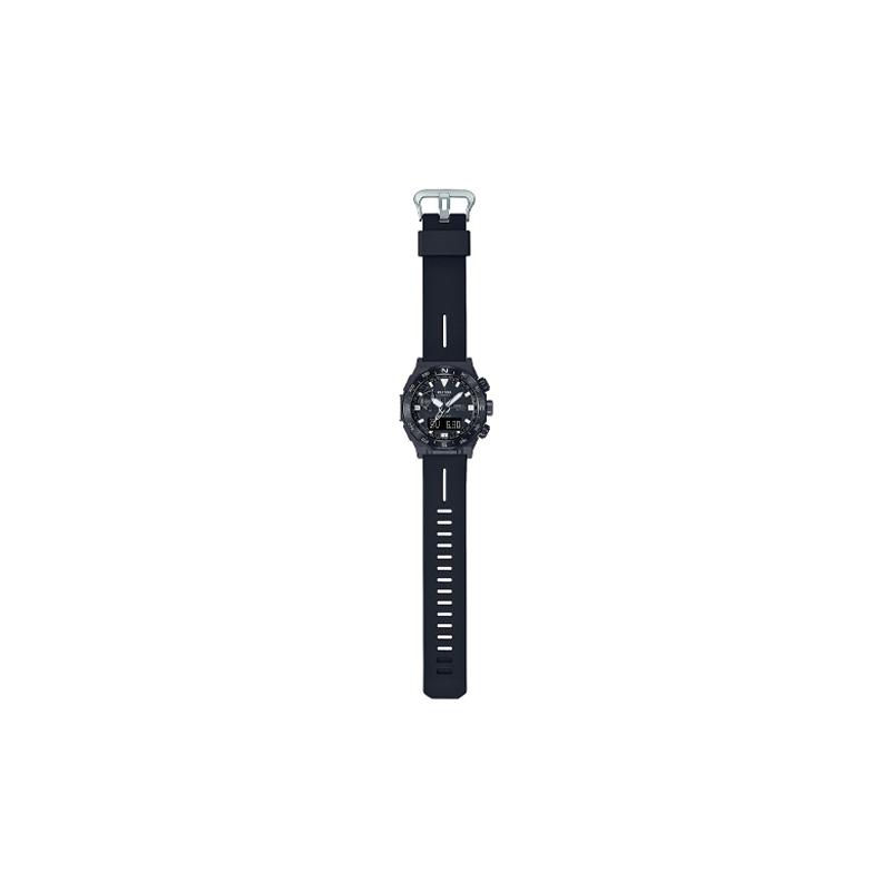 Casio CASIOPRO Серия TREK-Дисковый Двойной Дисплей Серия Для Активного Отдыха Водонепроницаемые и Ударопрочные Черный Кварцевый Механизм Силиконовый Ремешок PRW-6800Y-1JF-person