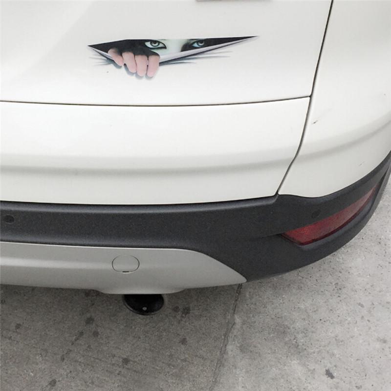 Funny 3D Peel Auto Rearview Decal Car Body Decorative Waterproof Stickers Pvc
