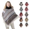 Autumn and Winter New Fur Collar Knitted Shawl, Thermal Pullover Cape, Shawl Women