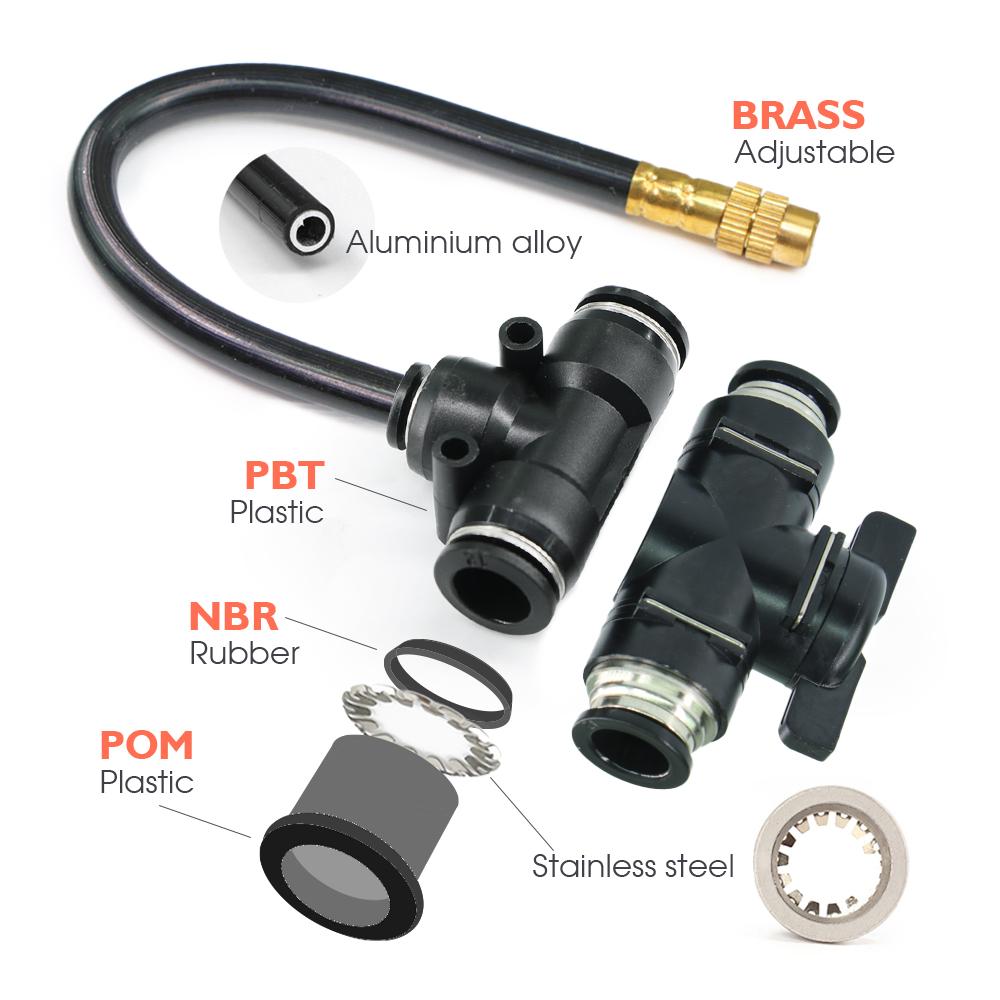 3/8'' 8/11mm Garden Atomizing Cooling System Kit Orchard Garden Automatic Watering Cooling Components Flexible Adjustable Nozzle