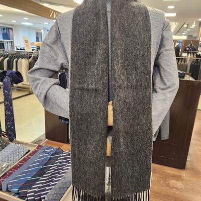 Шарф Bachi Wool 100% Двусторонний Однотонный Серый VM1N4BR120 GO_Филиал Бупхён