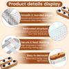 12Pcs Oval Muffin Tart Rings Stainless Steel Porous Tart Ring Perforated Cake Mousse Mold Cookies Cutter Pastry Quiche Mold Tool