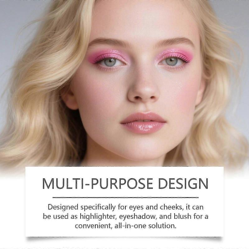 4-Color Multifunctional Palette - Highlighter & Blush with Mica & Vitamin E, 8.8g - Natural Glow, Silky Texture, Travel-Friendly with Mirror