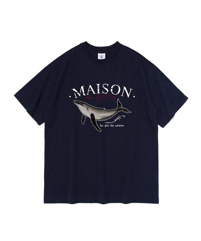 ROIDESROIS Maison Marine Футболка с коротким рукавом Кит (военно-морской флот)