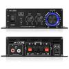 Nobsound Mini Stereo Amplifier 40W x Independent Treble Bass Adjustment Blue LED 2 & ±10dB, Car/Home Use, Ultra-Compact 155mm,
