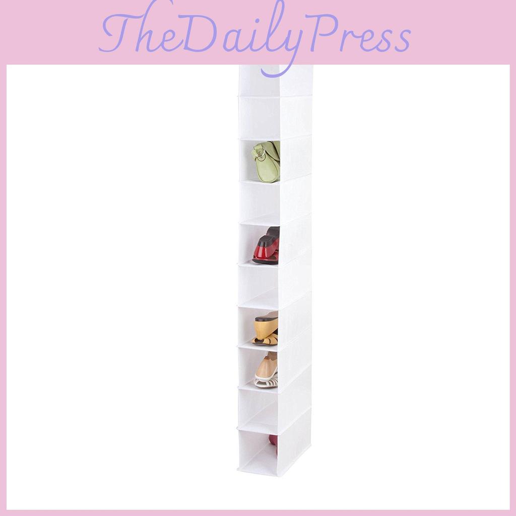 Functional Non-woven Fabric 10 Layer Hanging Storage Bag For Clothes And Shoes