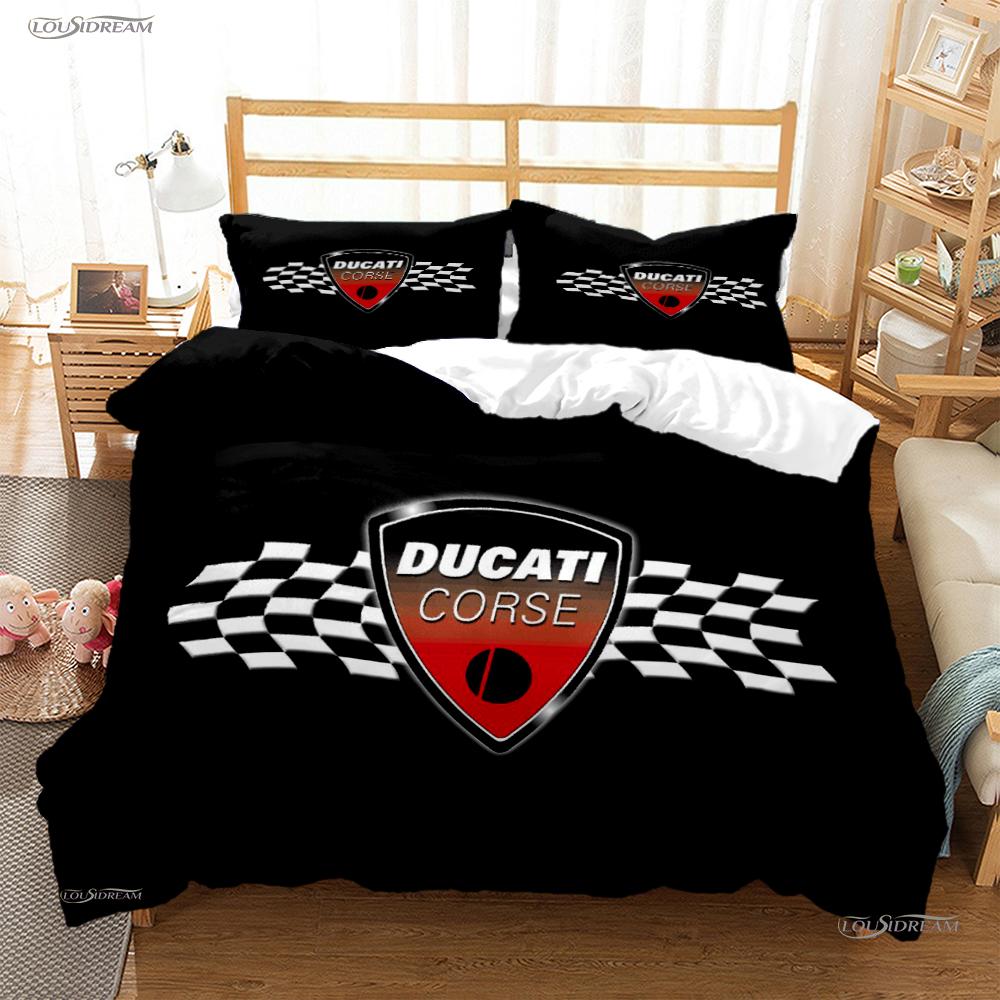 Moto Racing Casal All Season Duvet Cover Comforter Bedding Sets Soft Quilt Cover and Pillowcases Boys Single/Double/Queen/King