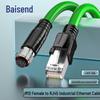 Basender Cat6A Экранированный M12 на RJ45 Промышленный Ethernet-кабель
