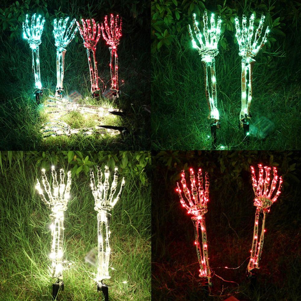 LED Lighted Skeleton Hand Props Exquisite Ghost Skeleton Hand Lamp Halloween Decoration