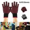 Grill Gloves BBQ Gloves Extreme Heat Resistant Grill Gloves 23cm Oven Mitt Heat Proof Non-Slip Grill Gloves for Baking Barbecue