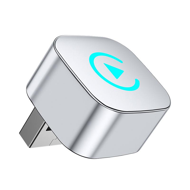 Беспроводной адаптер CarPlay с сигнальной лампой для iPhone Android Auto 2 в 1 проводной к беспроводному AI Box USB-подключение для грузовика