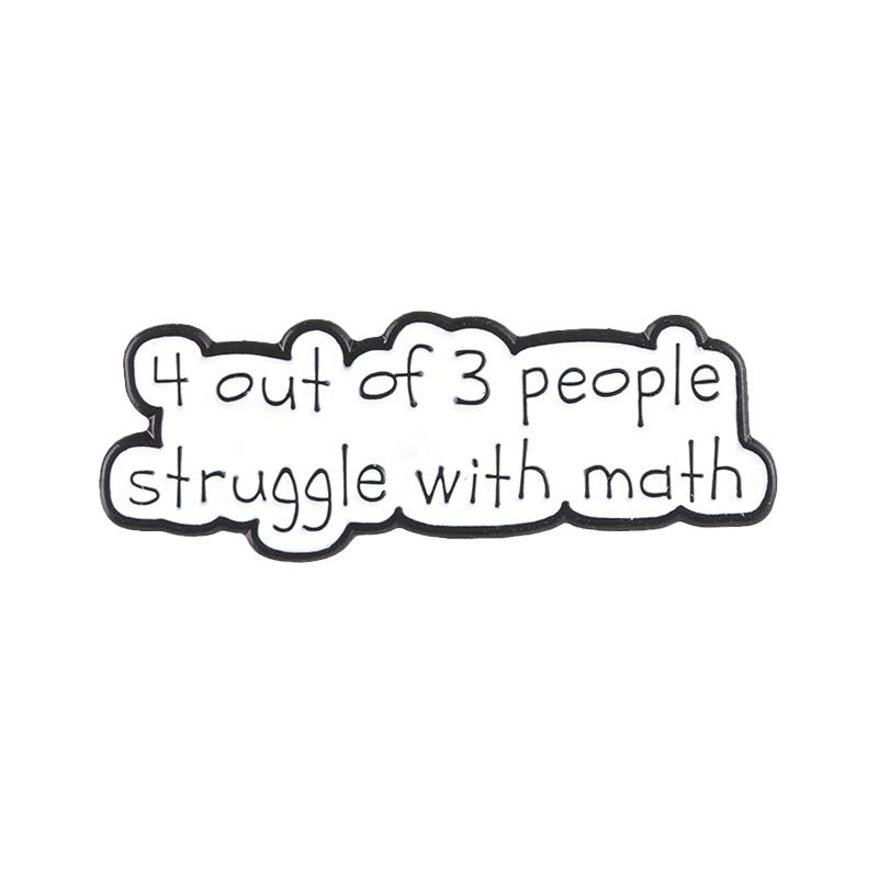 Math Student Tears Enamel Pins Custom Math Is Hard So Is Life Brooches Lapel Badges Funny Puns Jewelry Gift for Kids Friends
