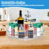 360 Rotating Seasoning Storage Rack Divided Spice Snack Food Oil Seasoning Bottle Turntable Kitchen  Organizer Tray Rack