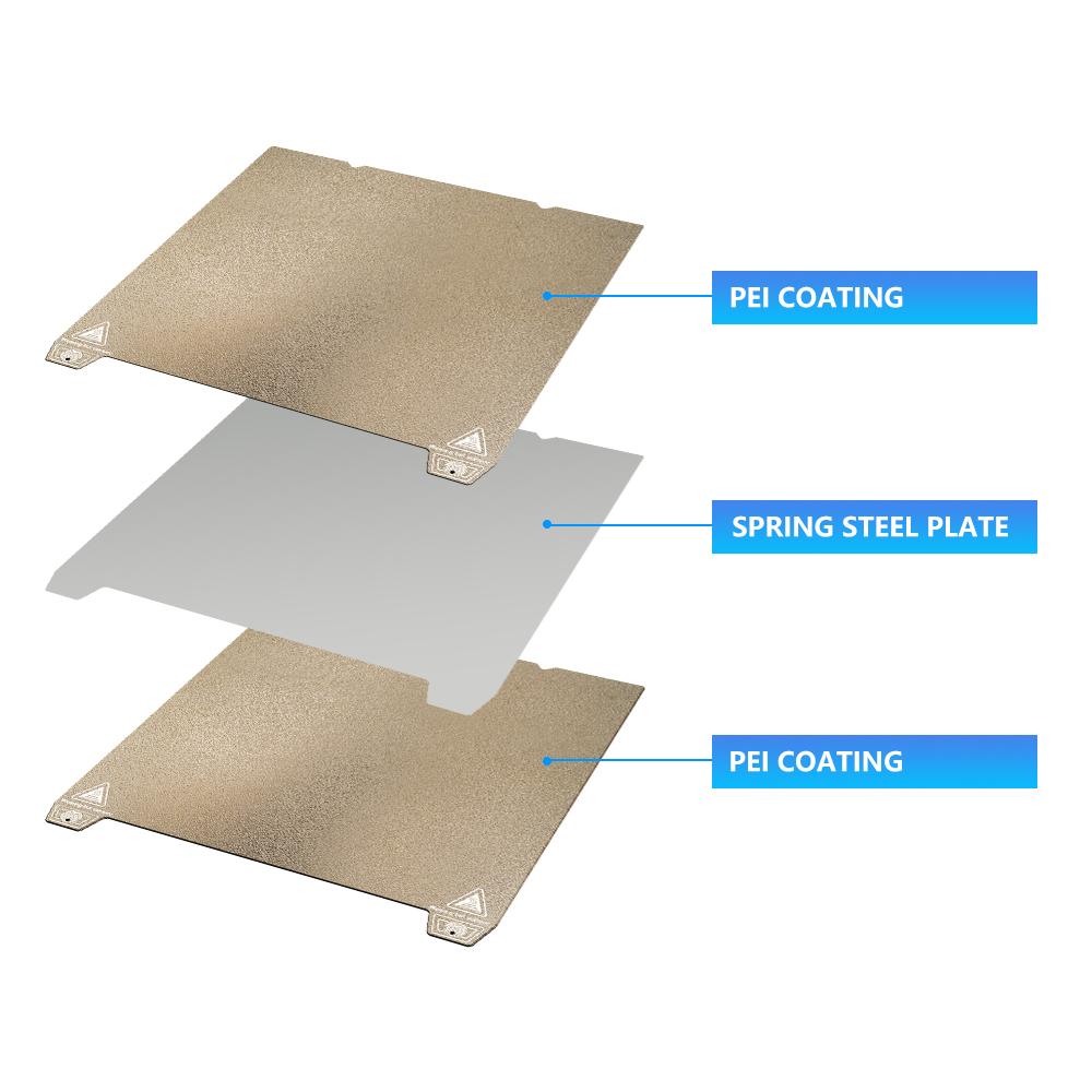 For Creality K1 Max Build Plate Texture Pei Sheet Spring Steel 310x315mm Smooth PEO PET PEY Double Printing For K1MAX Heated Bed