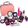 Pretend Makeup Toy Sets for Girls,Toddler Makeup Kit for Play Vanity Set, Washable Fake Cosmetic Dress Up Toys, Princess Style Beauty Accessories Gift