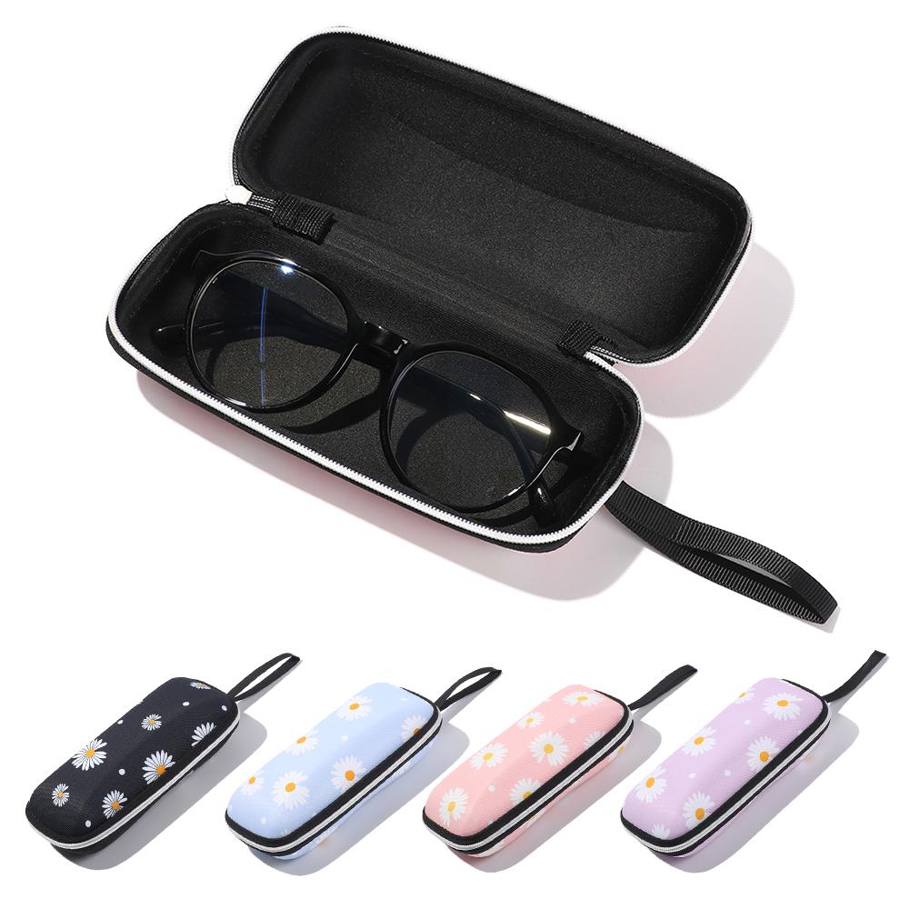 Fashion Glasses Holder EVA Zipper Waterproof Eyeglasses Case Large Capacity Fresh Daisy Glasses Box
