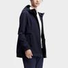 Fila Однотонная тканая спортивная куртка с капюшоном и логотипом для женщин, куртки, темно-синий, A11W411703F-NV