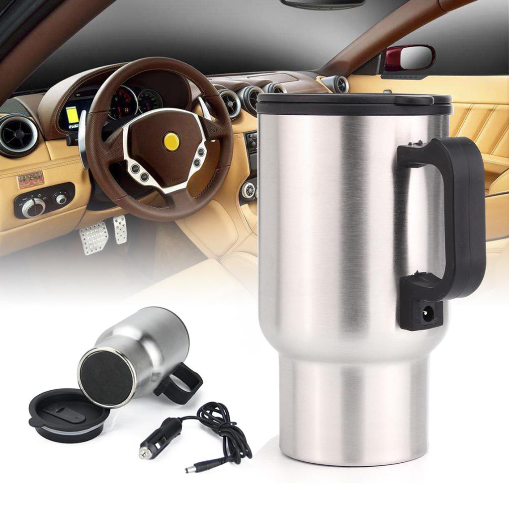 Чайник из нержавеющей стали, дорожный автомобильный горшок, прикуриватель, вода 12 В, 450 мл