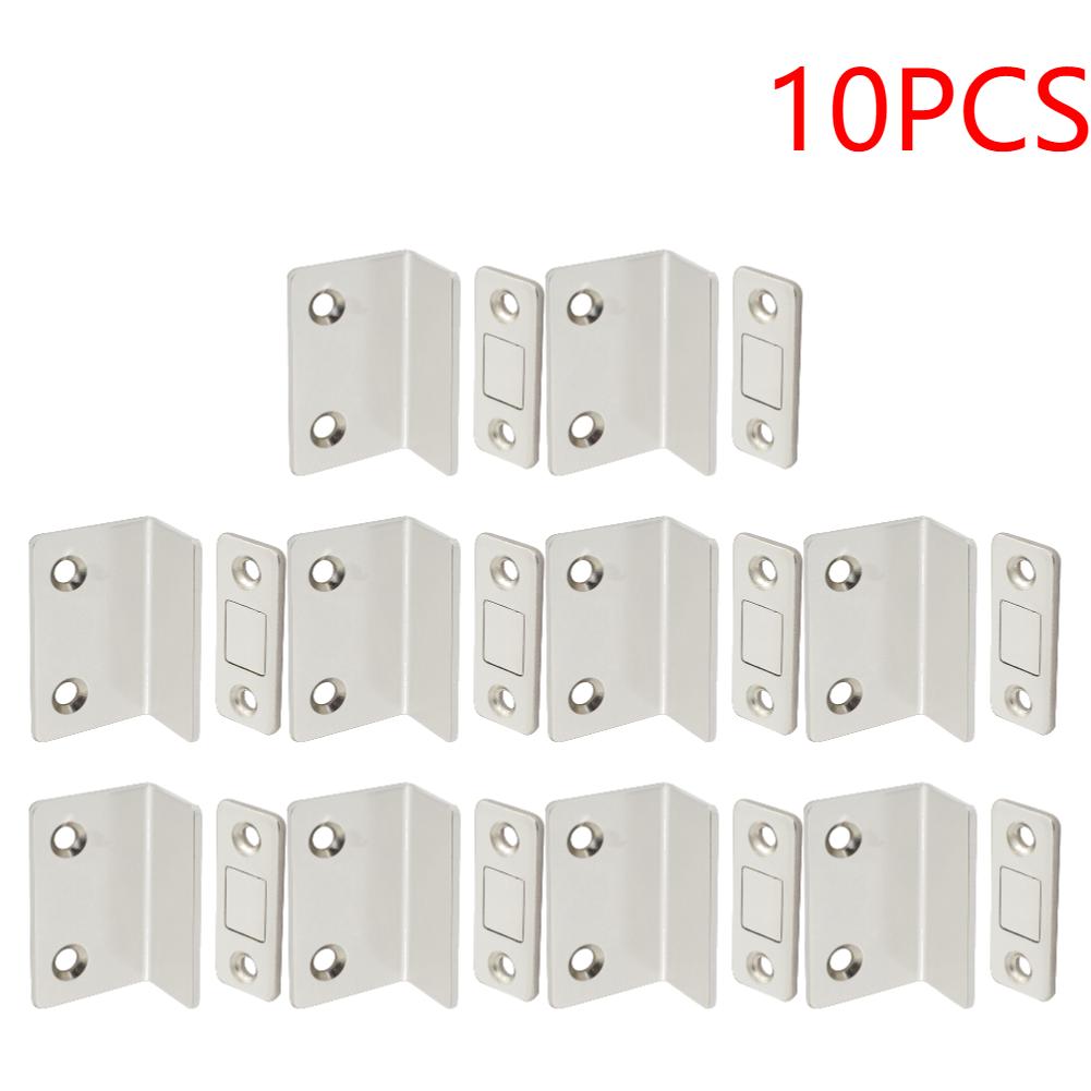 1-10PCS Ultra Thin Latch Cupboard L Type Door Closer Cabinet Catches Door Stopper Furniture Fittings Strong Magnetic Door Closer