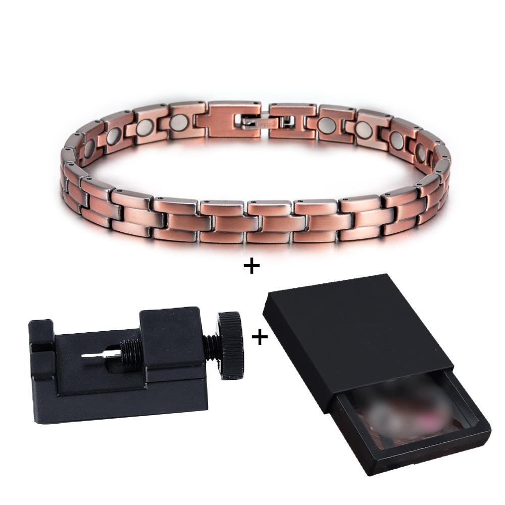 Ikuinen Copper Magnetic Bracelets for Women Men Vintage Pure Copper Magnet Health Bracelets Women Chain Brand Bracelets Femme