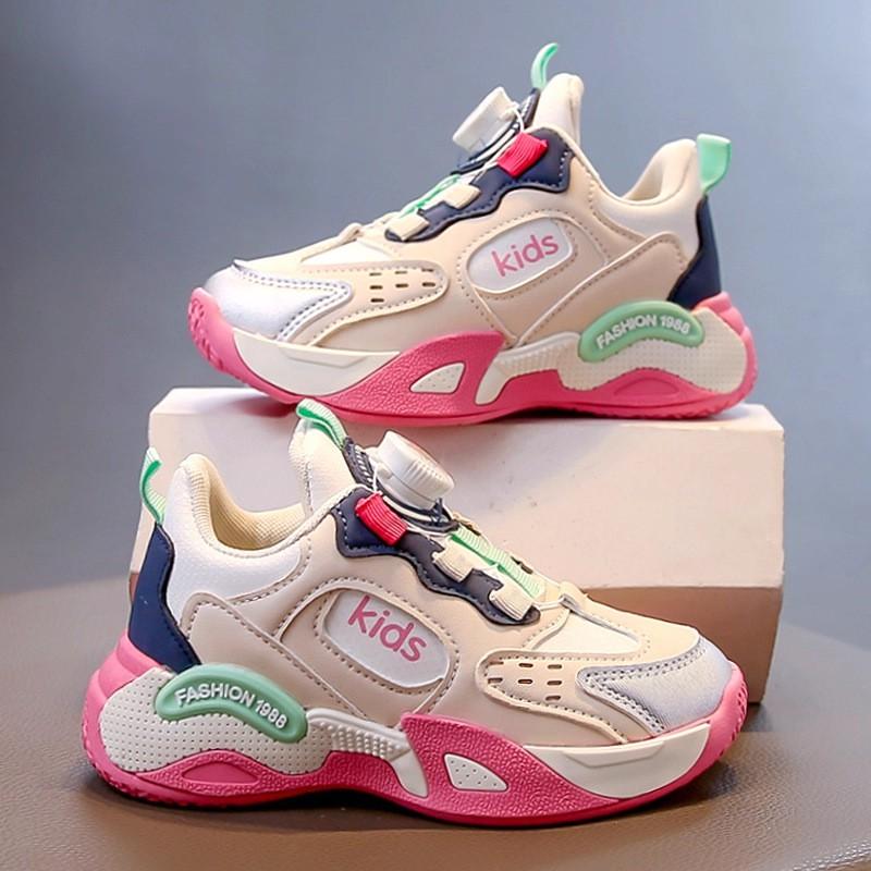 Youth style shoes Kids Lightweight Breathable Dad Shoes Girls Boys Running Walking Comfortable Rubber Sole