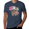 Happy Sloth With Orchids Tshirt Cool Dry Perforunisexce Tshirt