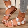 New Summer Women Sandals Female Slip-on Flat Sandals Fashion Sexy White Lace Roman Sandals Sandalias Mujer Sapato Feminino