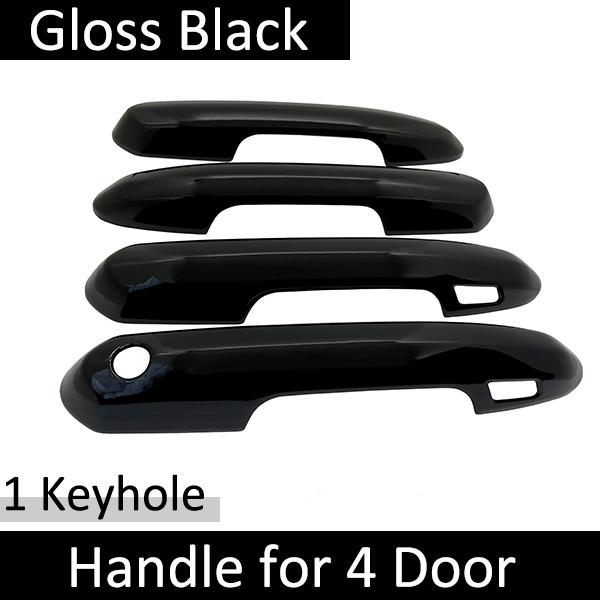 for Toyota Highlander 4 MK4 XU70 Gloss Black Carbon Fiber Chrome Door Handle Cover Stickers Car Accessories