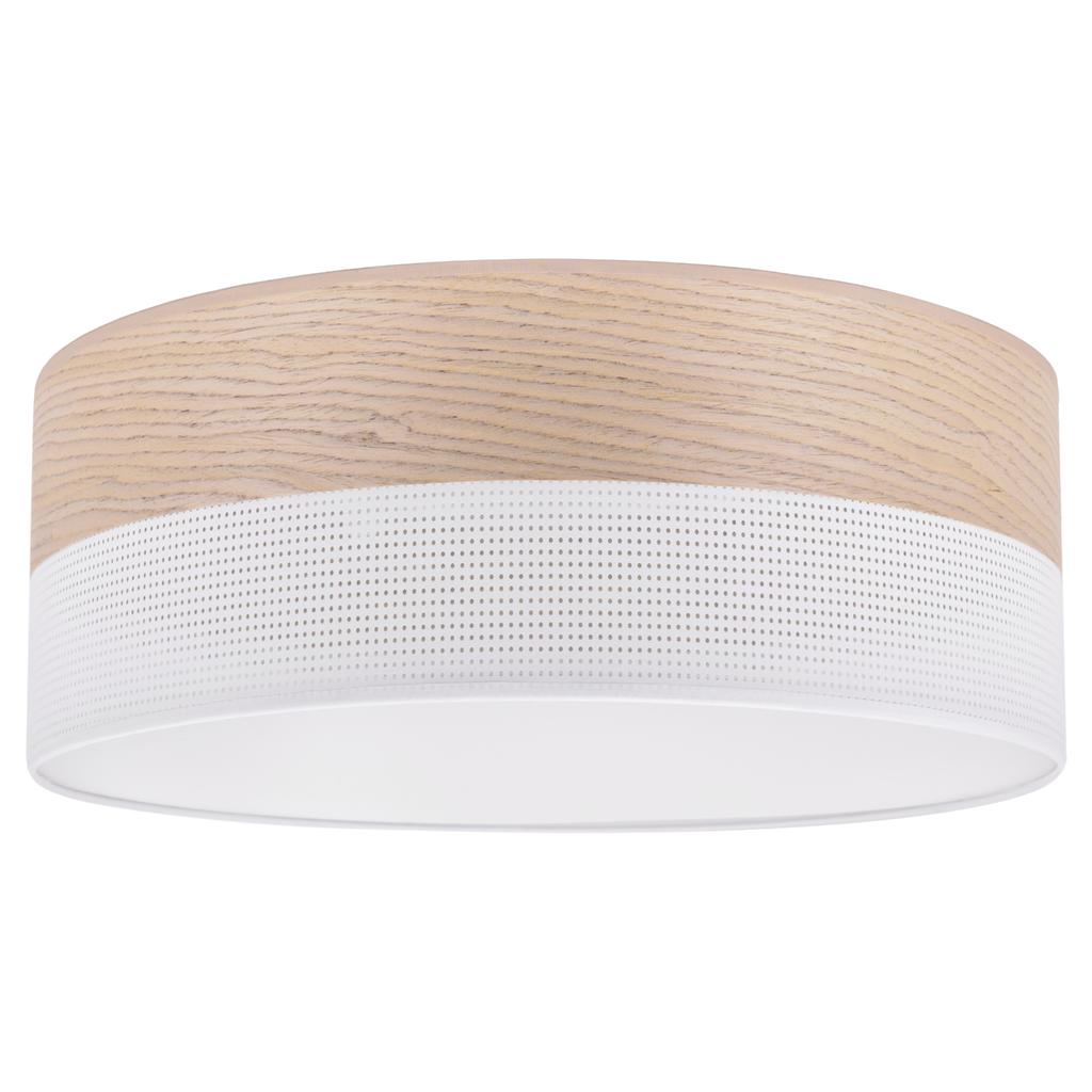 Wood Plexi Ceiling Lamp White 40Cm Classic Oak