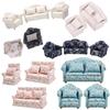 1:12 Кукольный домик Миниатюрная мебель Диван с подушкой Тканевый диван Модель Декорация для кукольного домика Аксессуары Детские игры Игрушки для ролевых игр