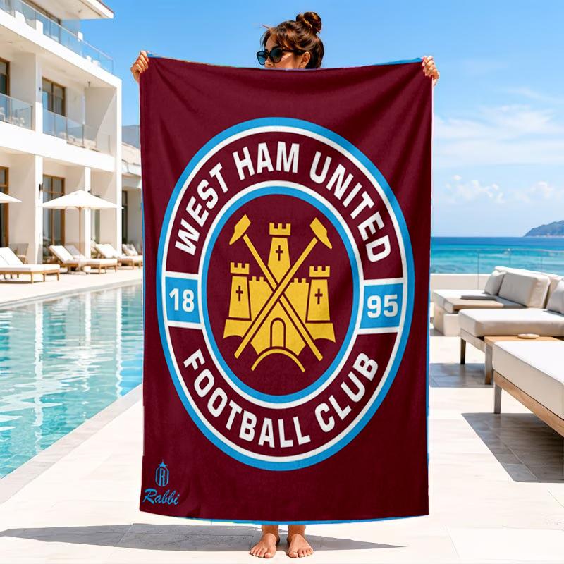 West Football Club Beach Towel, Microfiber Beach Towel, Perfect For Pool, Beach, Travel, Home Decor Beach Party Fan gifts
