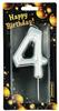 Silver Number Candle - 4 Scheme 6551