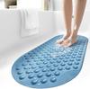 Oval Bubble Massage Anti-Slip Bathtub Mat with Suction Cups, 88x40 Cm