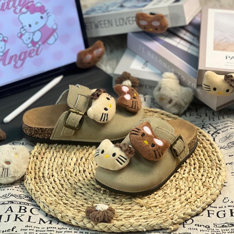 Женские уличные клоги-слипоны, Весна/Осень 2025, Мягкие и нескользящие, для детей старшего возраста, в стиле Birkenstock, Повседневная обувь.