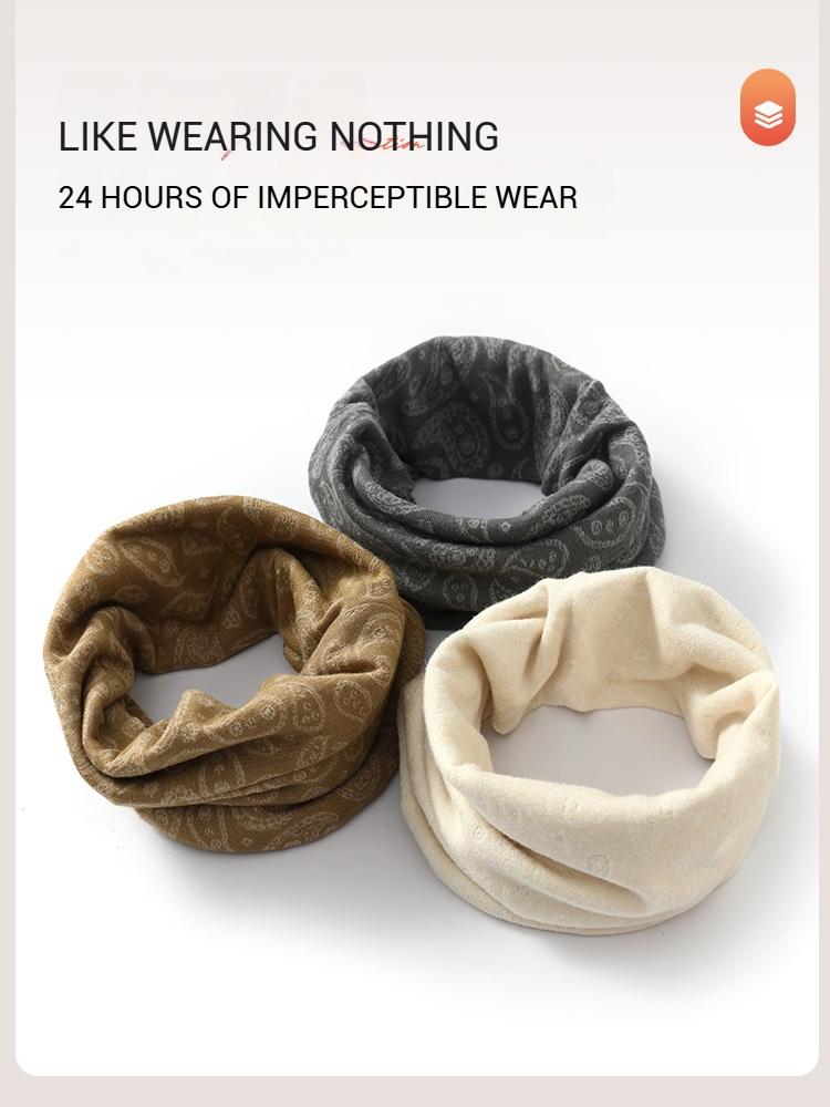Thick Pure Cotton Paisley Snood Neck Gaiter Winter Double Layers Unisex Tube Scarf Neck Warmer Cowl Collar Loop Outdoor Skiing