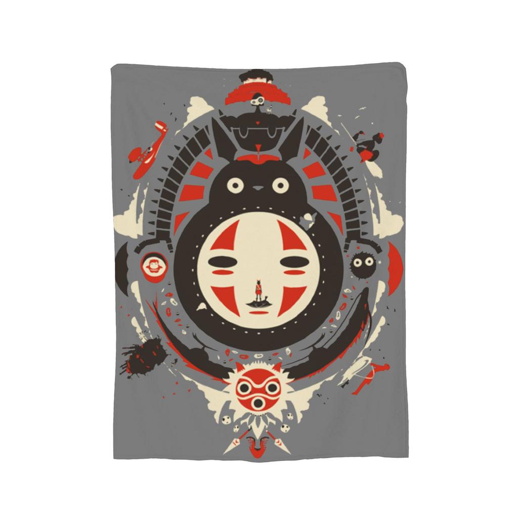Anime Tonari No Totoro blanket Cover Fleece T-Totoros Cute Warm Throw blanket for Home Couch Bedroom Quilt