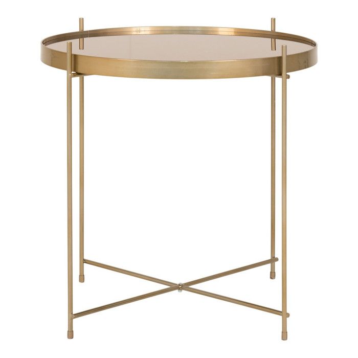 House Nordic Table basse Scarlett 48x48 cm Rond Laiton 444098