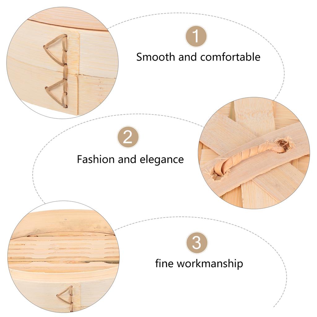 1 комплект, ручная работа, бамбуковая пароварка, кухонная пароварка с крышкой, кухонный инструмент, многофункциональная пароварка