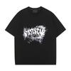Men Gothic Letter Printed T-Shirt Hip Hop Streetwear Punk Summer Vintage Washed Oversized T Shirts Men High Quality Tops