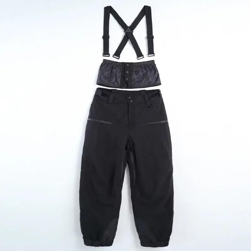 Winter New Skiing Pants Thickening Warm Ski Overalls Men Loose Snow Clothes Outdoor Windproof Snowboard Trousers Waterproof Pant