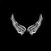 12.5 * 8.6, Interesting and Beautiful Angel Wings Cover the Body, Personalized Car Stickers, . Black / Silver Vinyl Accessories,