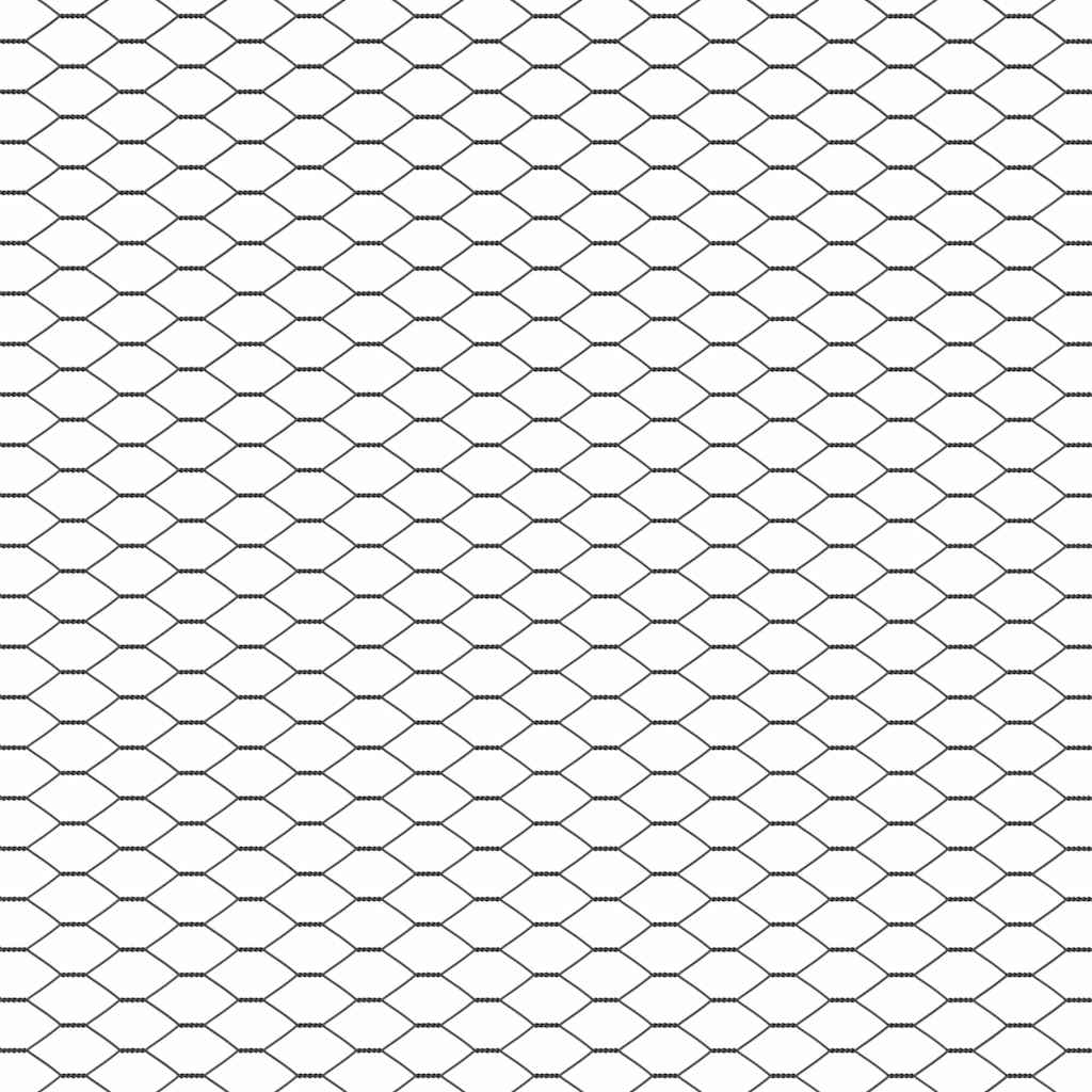 Hexagonal Fence Gray 1 x 10 m PVC