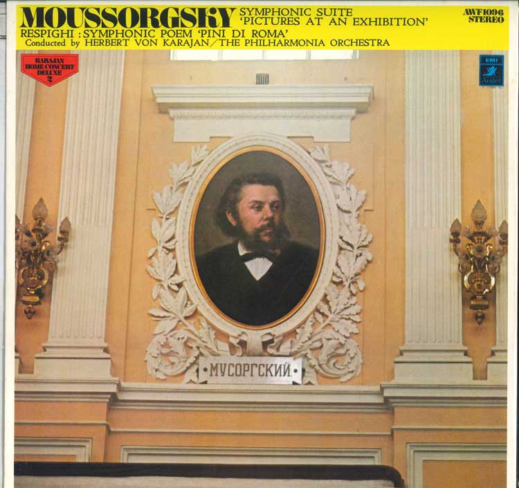 LP Пластинка ГЕРБЕРТ ФОН КАРАЯН, ФИЛАРМОНИЯ О - Великое искусство Караяна / Мусоргский AWF1096 ANGEL Япония Классика Б/У