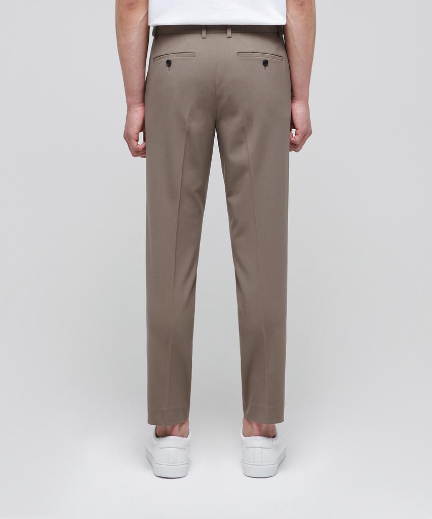 MUSINSA STANDARD Lightweight Skinny Hidden Elastic Waist Crop Slacks [Dusty Beige]
